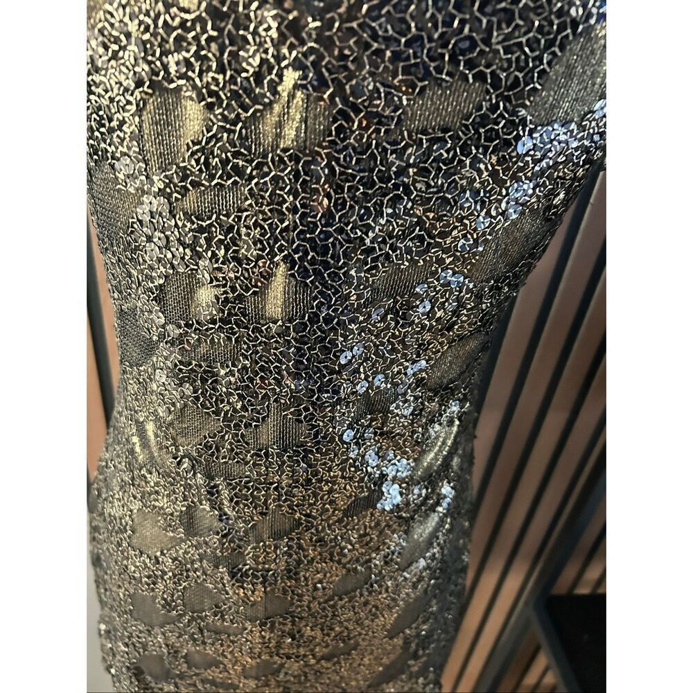 Express NYE sequin gold and black dress size small 1920 style dress short - Picture 7 of 7